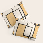 Piet Composition in Light Orange - Mid-Century Modern Minimalist Geometric Abstract Pillow Sham Gallery Image 3