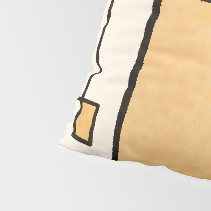 Piet Composition in Light Orange - Mid-Century Modern Minimalist Geometric Abstract Pillow Sham Gallery Image 4