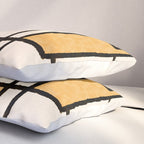 Piet Composition in Light Orange - Mid-Century Modern Minimalist Geometric Abstract Pillow Sham Gallery Image 3