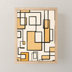 Piet Composition in Light Orange - Mid-Century Modern Minimalist Geometric Abstract Mini Art Print Gallery Image 1