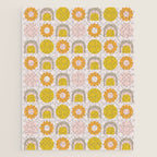 Floral Sunshine Rainbow Pattern Jigsaw Puzzle Gallery Image 1