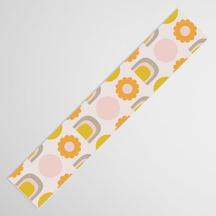 Floral Sunshine Rainbow Pattern Table Runner Gallery Image 3