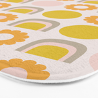 Floral Sunshine Rainbow Pattern Bath Mat Gallery Image 3