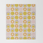 Floral Sunshine Rainbow Pattern Throw Blanket Gallery Image 2