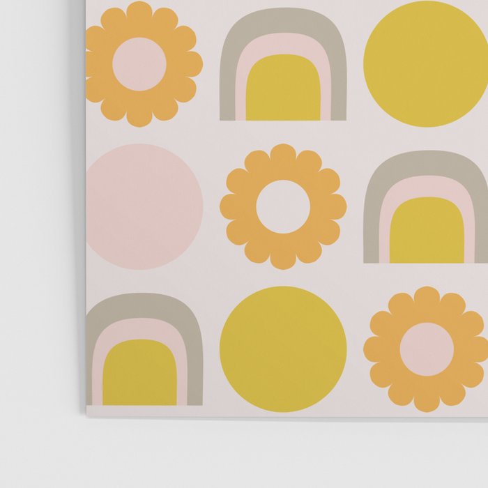 Floral Sunshine Rainbow Pattern Poster Gallery Image 3