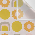 Floral Sunshine Rainbow Pattern Wall Tapestry Gallery Image 3