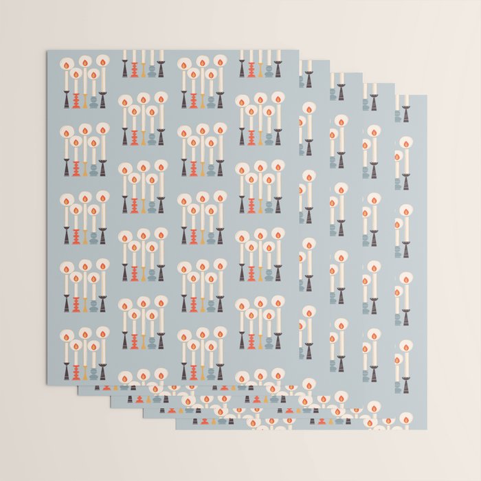 Festive Candles Wrapping Paper Gallery Image 3