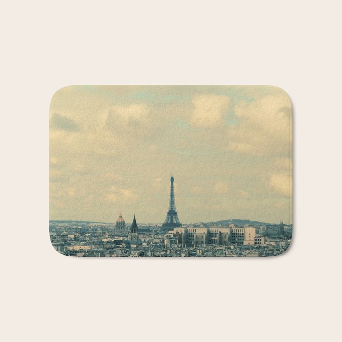 Paris In Blue Bath Mat Gallery Image 1