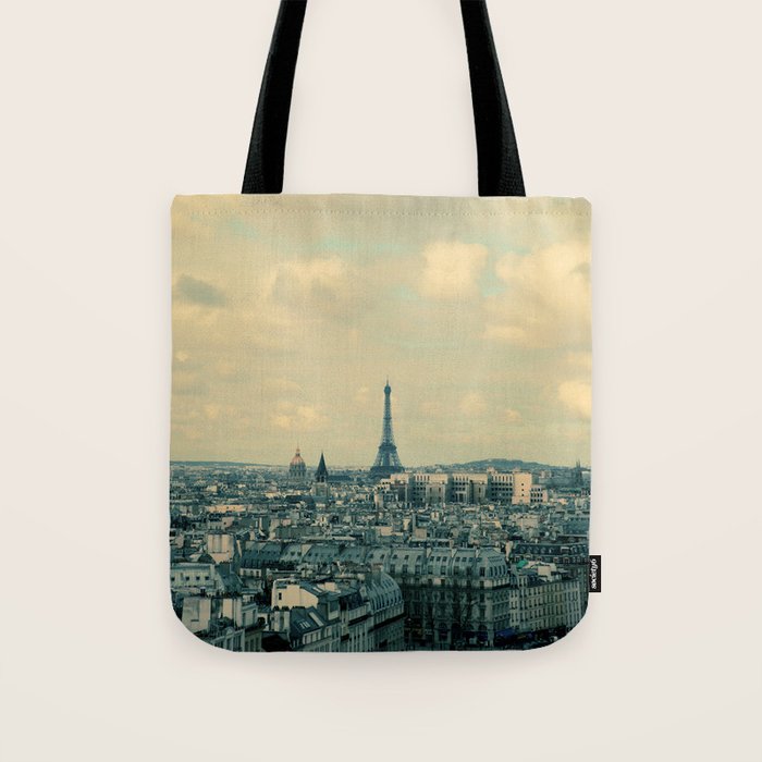 Paris In Blue Tote Bag Gallery Image 1