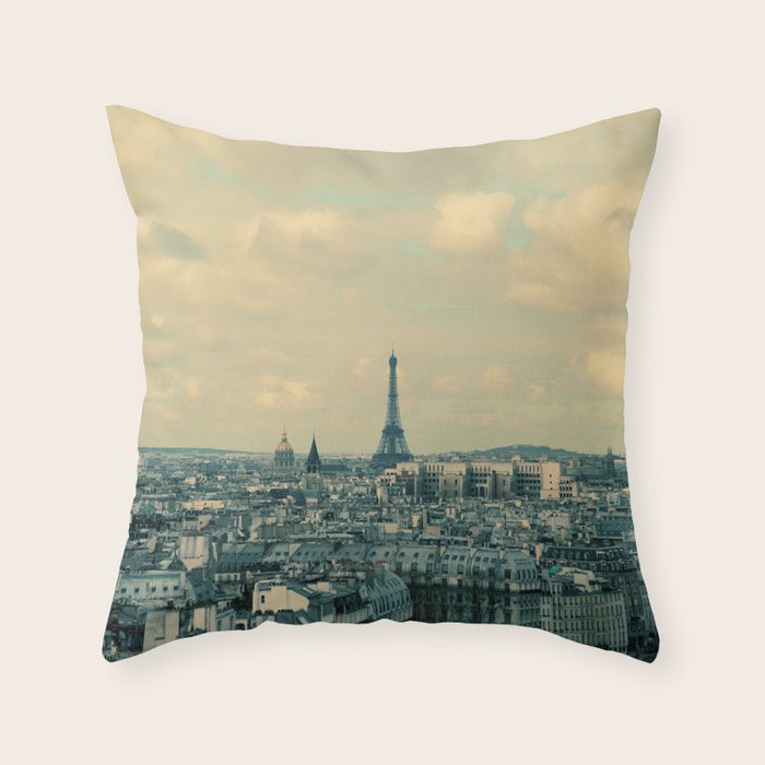 Paris In Blue Throw Pillow Gallery Image 6