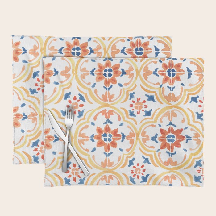 Red and Yellow tiles Placemat Gallery Image 1