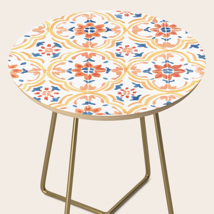 Red and Yellow tiles Side Table Gallery Image 2