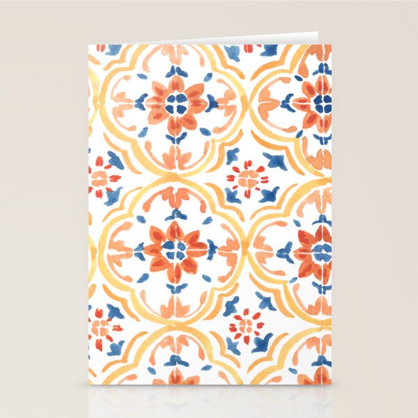 Red and Yellow tiles Stationery Card Gallery Image 2