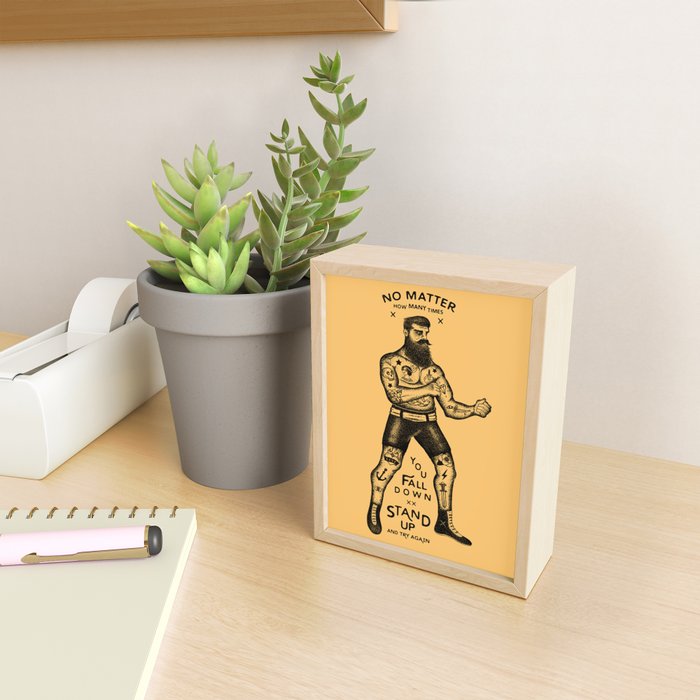 STAND UP AND TRY AGAIN Mini Art Print Gallery Image 2