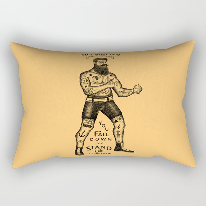STAND UP AND TRY AGAIN Rectangular Pillow Gallery Image 2