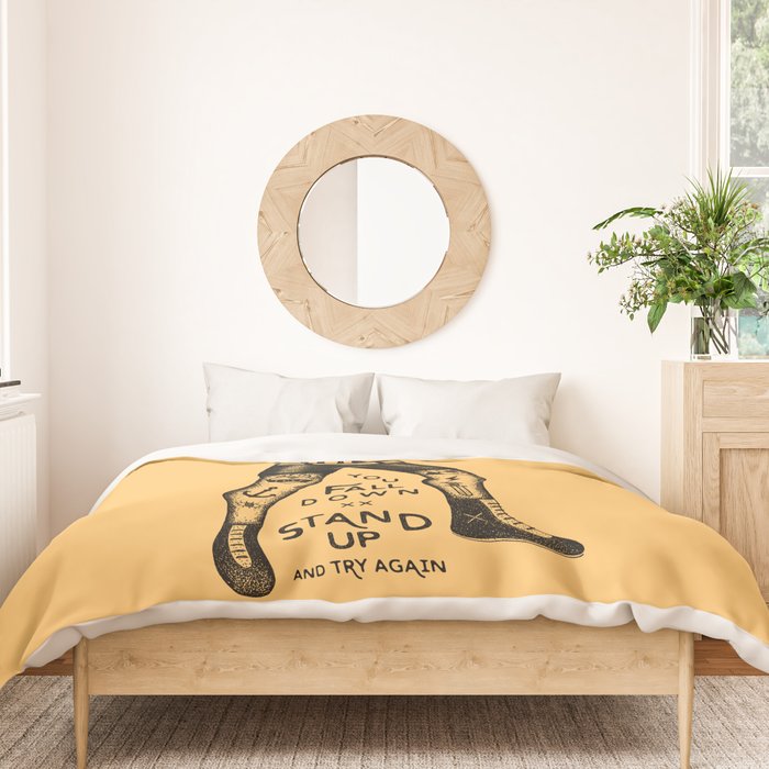 STAND UP AND TRY AGAIN Duvet Cover Gallery Image 3