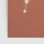Aquarius Zodiac Star Constellation Line Art Terracotta Red Poster Gallery Image 3