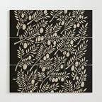 White Olive Branches Wood Wall Art Gallery Image 1