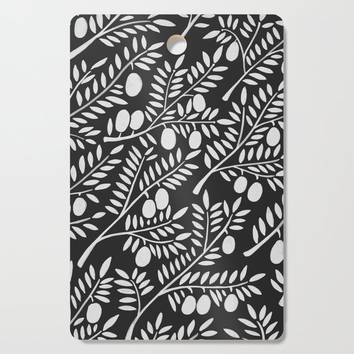 White Olive Branches Cutting Board Gallery Image 1