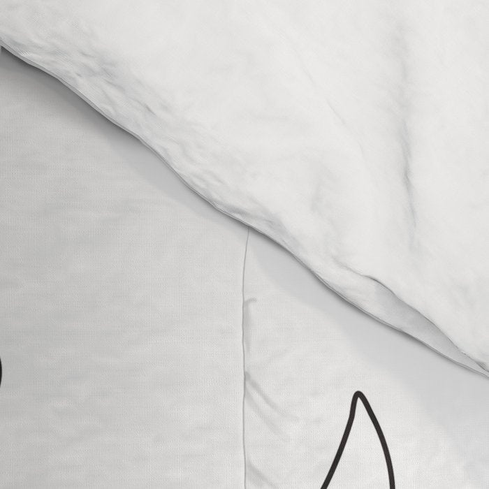 Small Wildflowers Minimalist Line Art Comforter Gallery Image 4