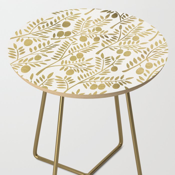 Gold Olive Branches Side Table Gallery Image 2