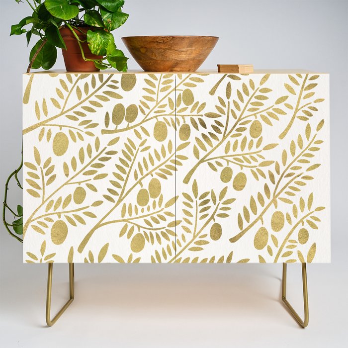 Gold Olive Branches Credenza Gallery Image 1