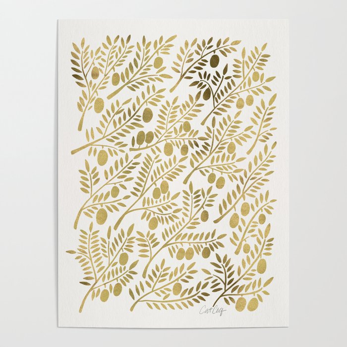 Gold Olive Branches Poster Gallery Image 4