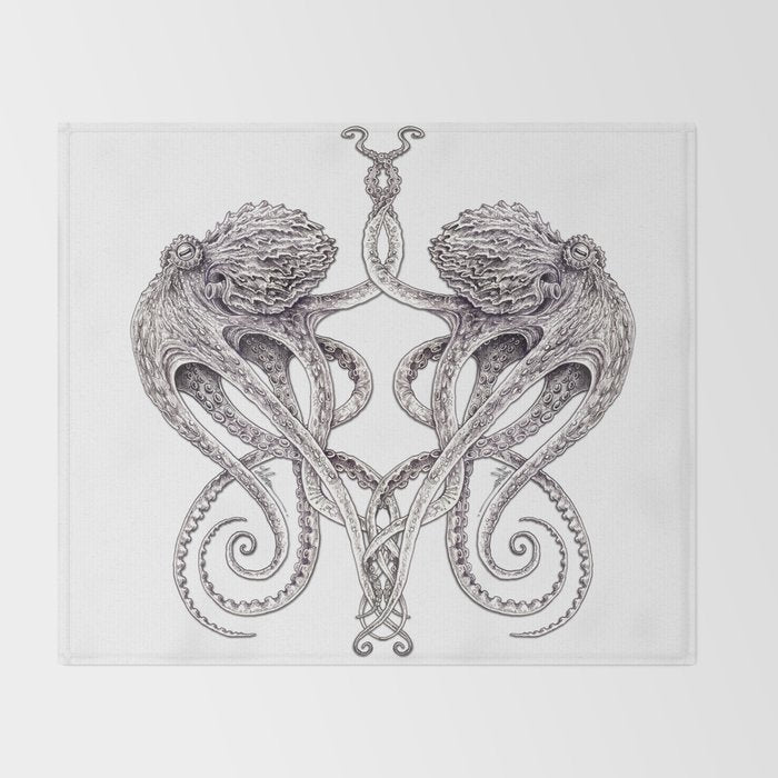 Cephalopod Throw Blanket Gallery Image 2