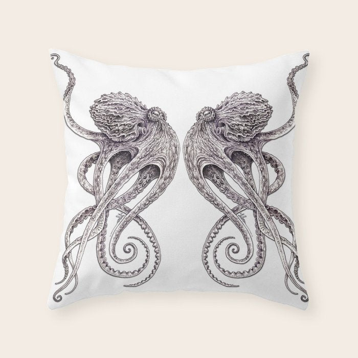 Cephalopod Throw Pillow Gallery Image 6