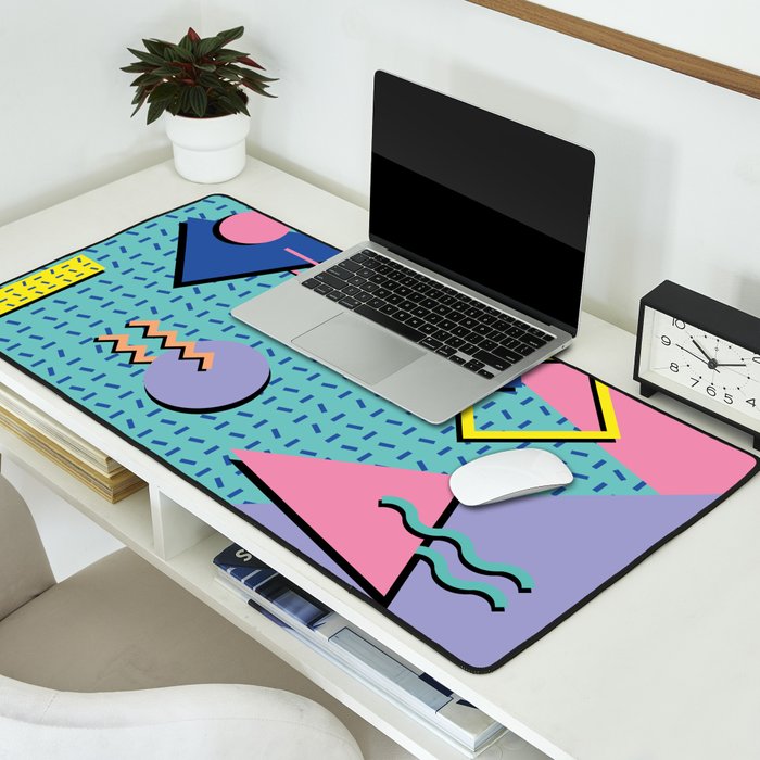 Memphis Pattern 14 - 80s Retro Desk Mat Gallery Image 2