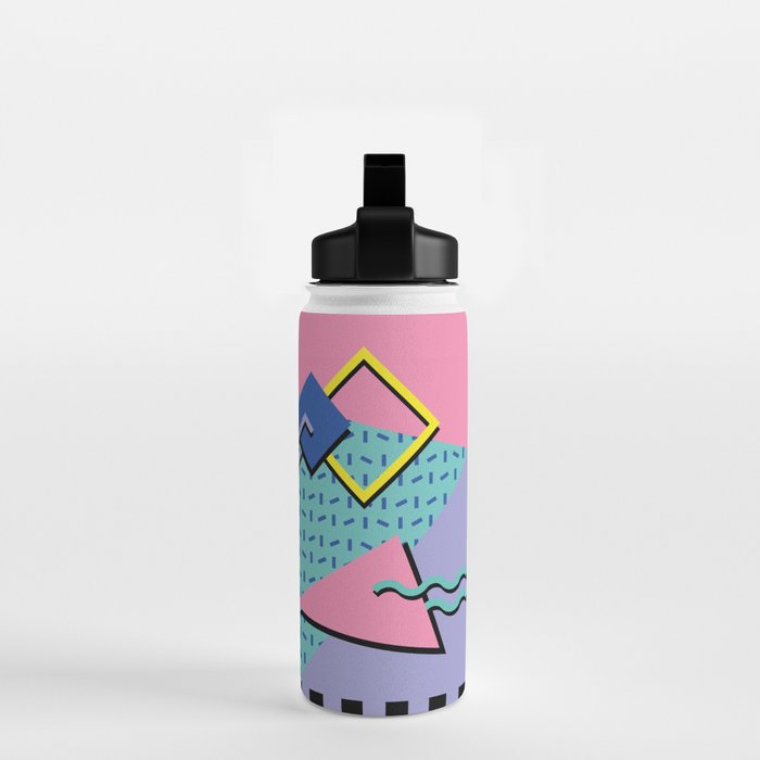 Memphis Pattern 14 - 80s Retro Water Bottle Gallery Image 2