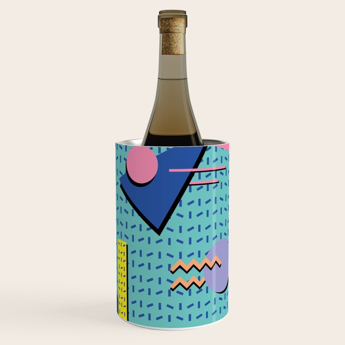 Memphis Pattern 14 - 80s Retro Wine Chiller Gallery Image 2