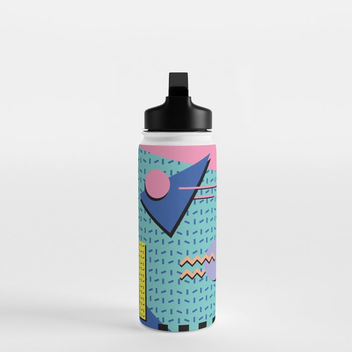 Memphis Pattern 14 - 80s Retro Water Bottle Gallery Image 3