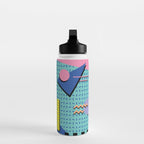 Memphis Pattern 14 - 80s Retro Water Bottle Gallery Image 3