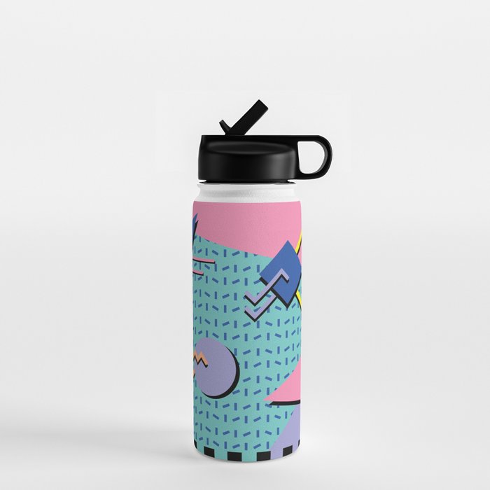Memphis Pattern 14 - 80s Retro Water Bottle Gallery Image 1
