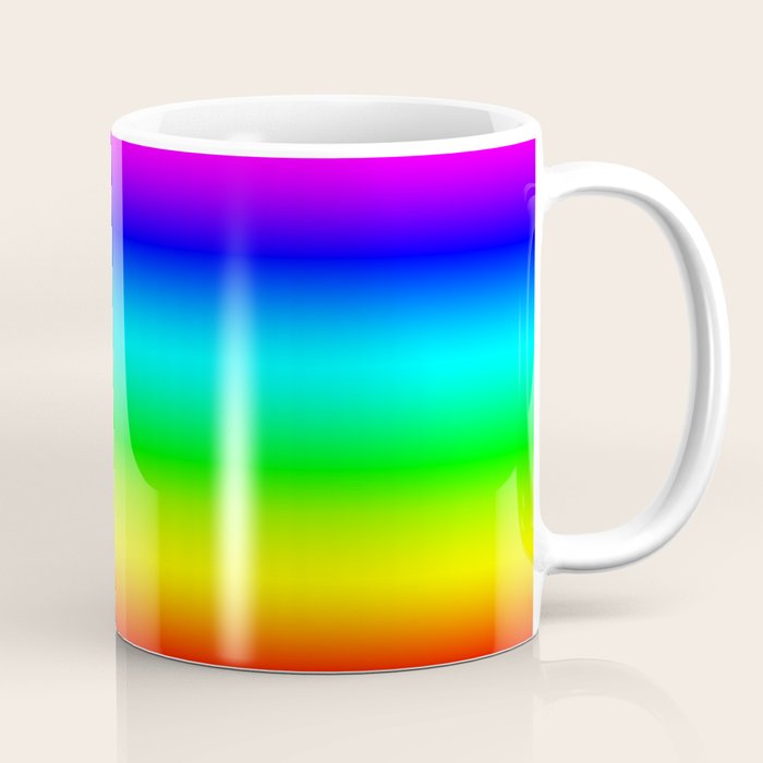 Modern Bright Rainbow Colors Ombre Coffee Mug Gallery Image 1