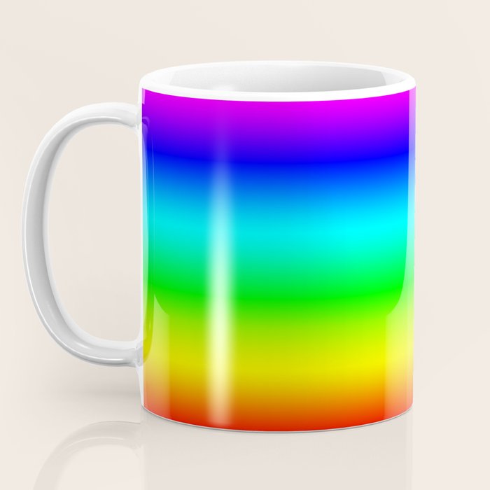 Modern Bright Rainbow Colors Ombre Coffee Mug Gallery Image 3