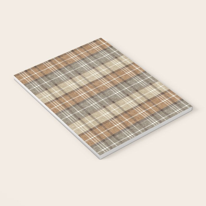 fall plaid - neutral earth tones Notebook Gallery Image 3