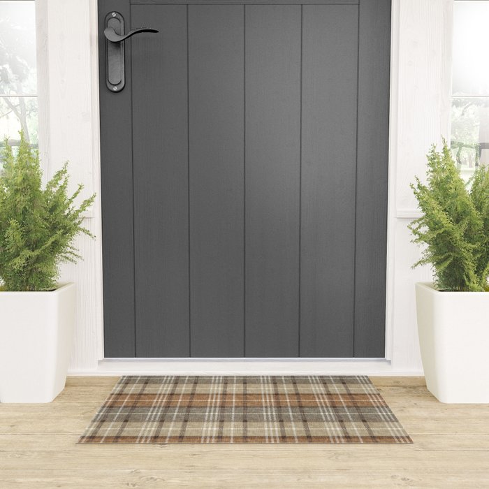 fall plaid - neutral earth tones Welcome Mat Gallery Image 3
