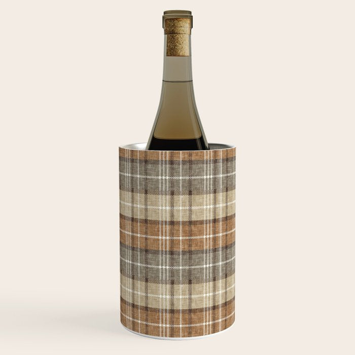 fall plaid - neutral earth tones Wine Chiller Gallery Image 2