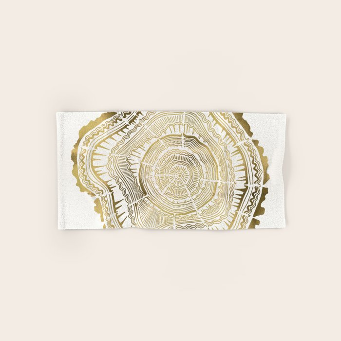 Gold Tree Rings Bath Towel Gallery Image 1