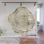Gold Tree Rings Wall Mural Gallery Image 1