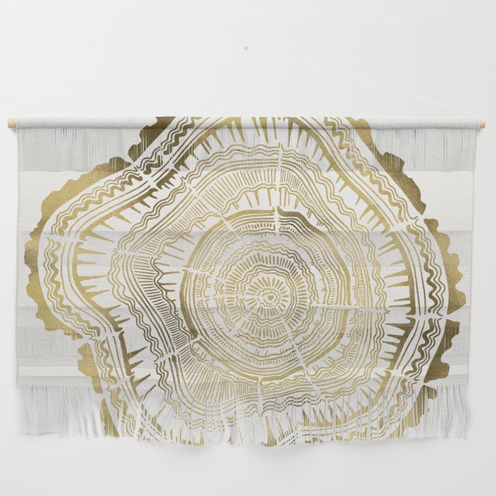 Gold Tree Rings Wall Hanging Gallery Image 1