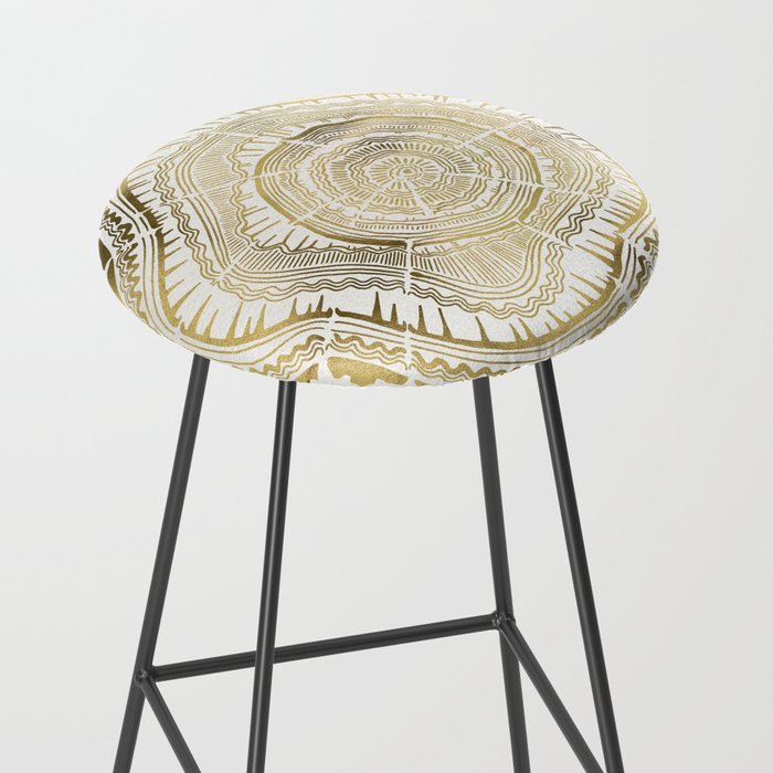 Gold Tree Rings Stool Gallery Image 2