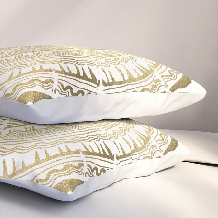 Gold Tree Rings Pillow Sham Gallery Image 3