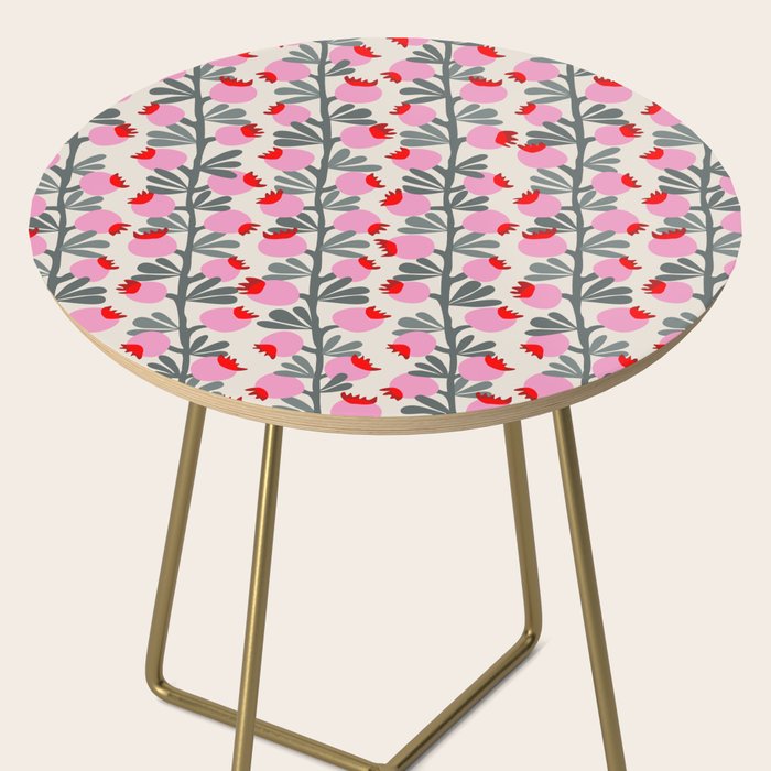 Minimal nordic flower pink Side Table Gallery Image 2