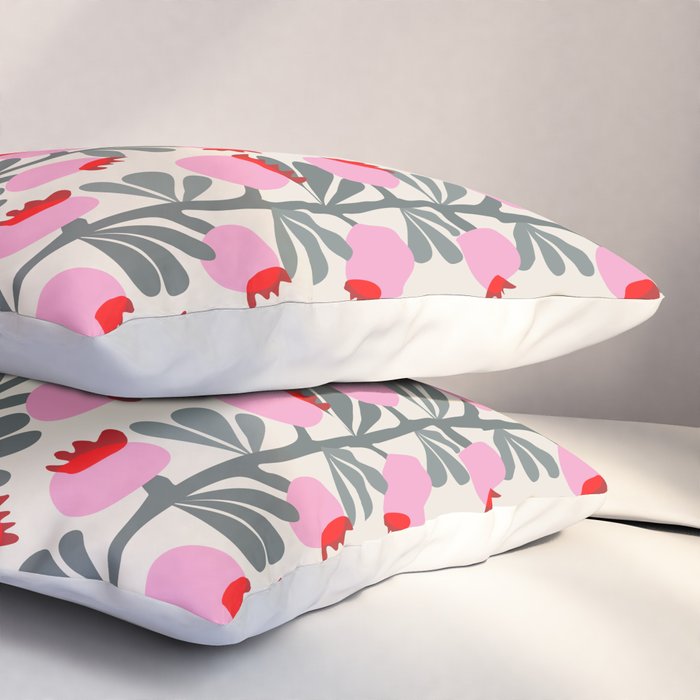 Minimal nordic flower pink Pillow Sham Gallery Image 3