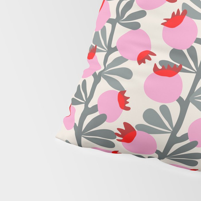 Minimal nordic flower pink Pillow Sham Gallery Image 4