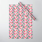 Minimal nordic flower pink Wrapping Paper Gallery Image 1