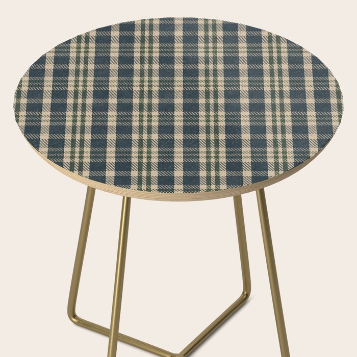 North Country Plaid - classic blue and green Side Table Gallery Image 2